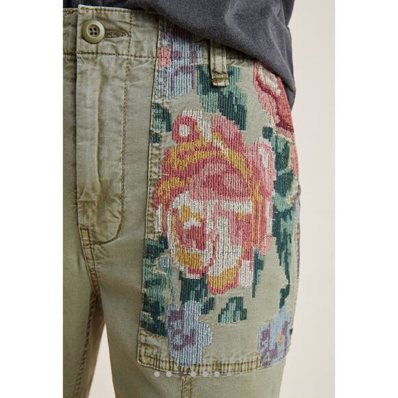 ANTHROPOLOGIE Relaxed Embroidered Trouser Size 29 - Picture 3 of 9